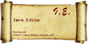 Imre Edina névjegykártya